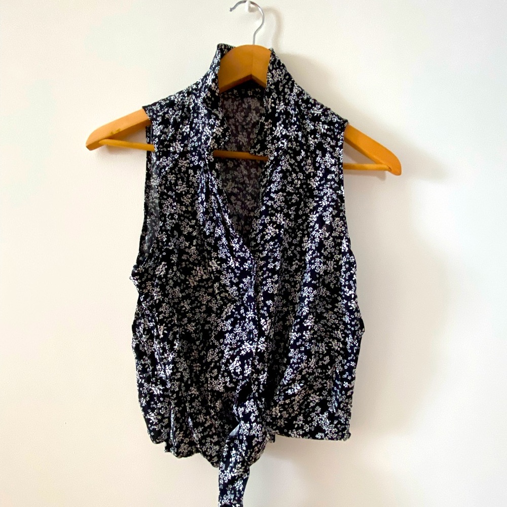 Dynamite Tie Floral Cotton Tank ☁️